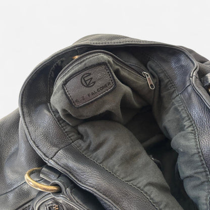 2000s Black Slouchy Leather Bag