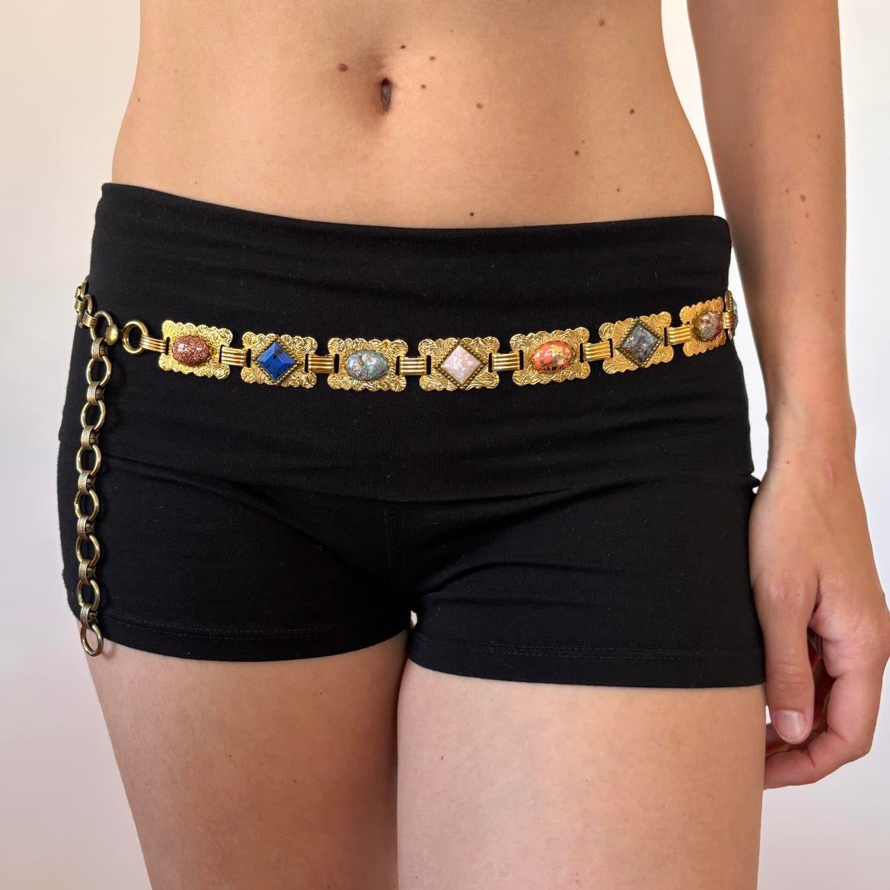 Vintage Gemstone Chain Belt