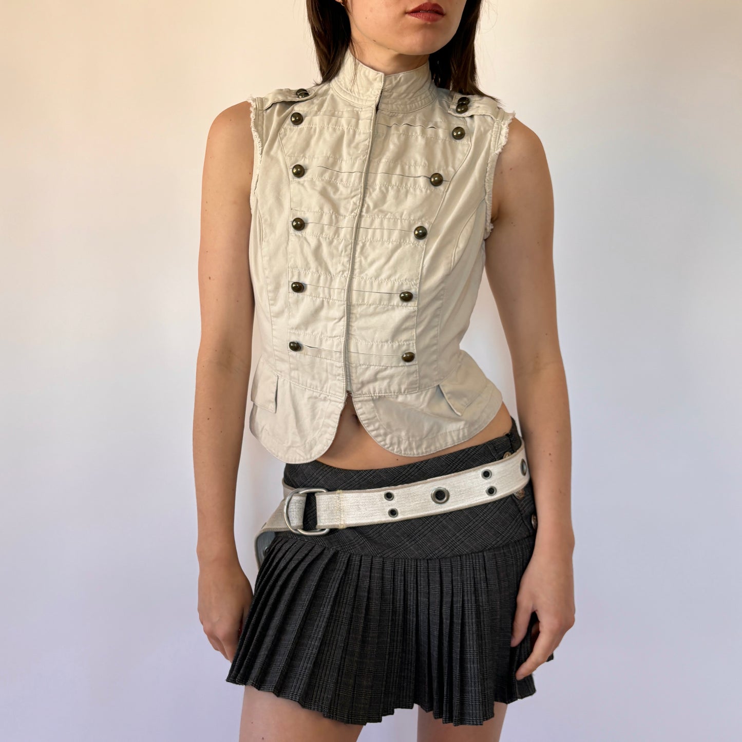 2000s Khaki Utility Top (S)