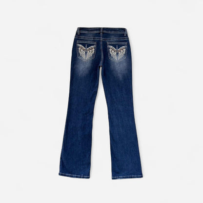 Y2K Embellished Pocket Jeans (M)