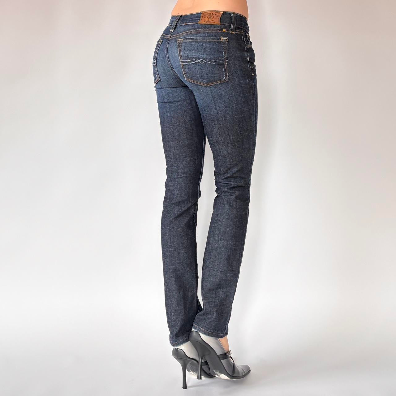 2000s Low Rise Slim Straight Jeans (XXS)