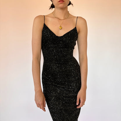 Y2K Glitter Midi Dress (XS/S)