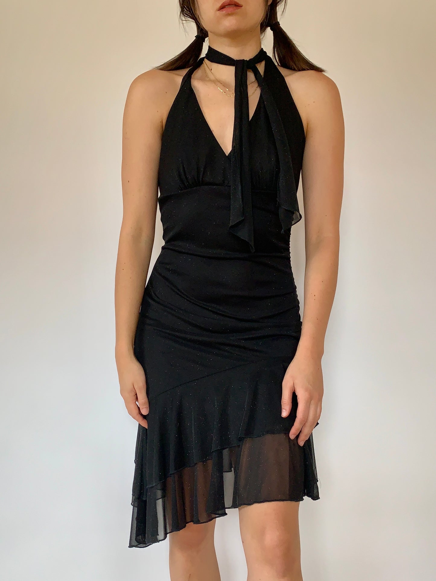 Y2K Glitter Midi Dress