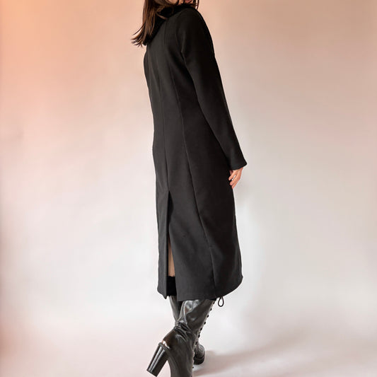 Y2K Faux Fur Collared Coat (M)