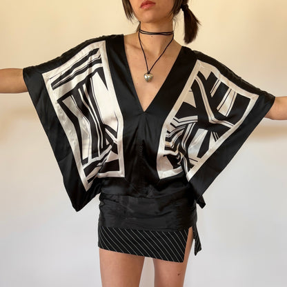 Bebe Silk Y2K Blouse (S)