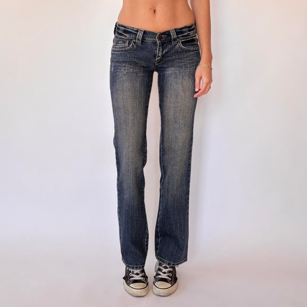 Y2K Studded Bootcut Jeans (XXS)