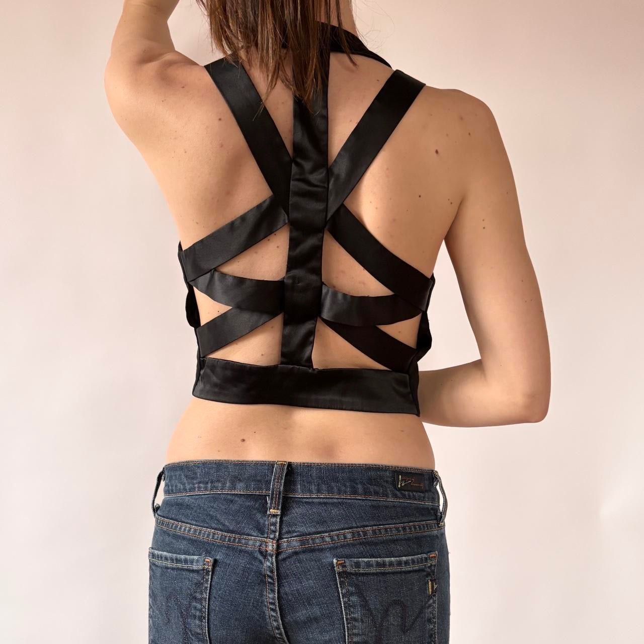 Indie Sleaze Open Back Suit Vest (S)