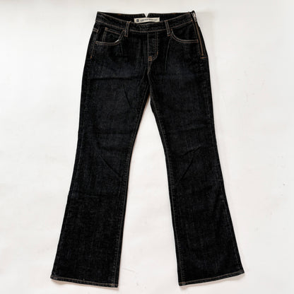 Y2K Side Zip Jeans - Black Wash (S)