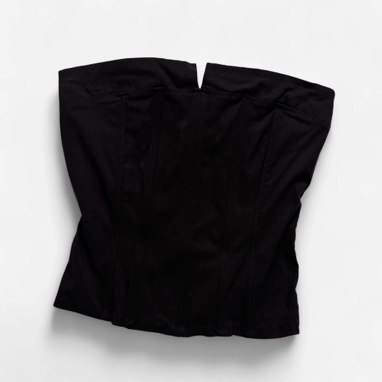 Y2K Noir Strapless Top (M/L)