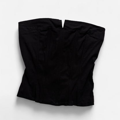 Y2K Noir Strapless Top (M/L)