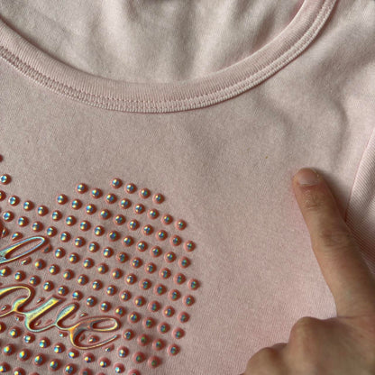 90s Love Graphic Baby Tee (XS/S)