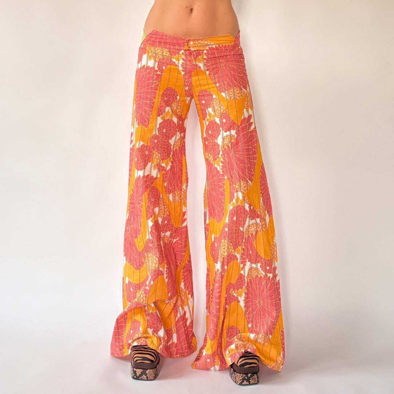 Custo Barcelona Low Rise Bellbottom Pants (XS)