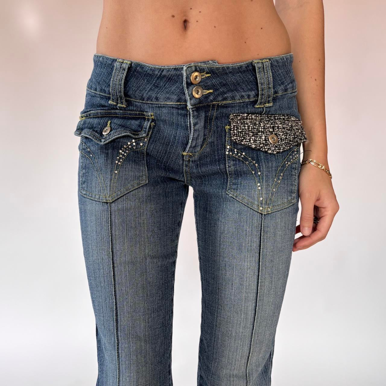 Y2K Embellished Jeans (XS/S)