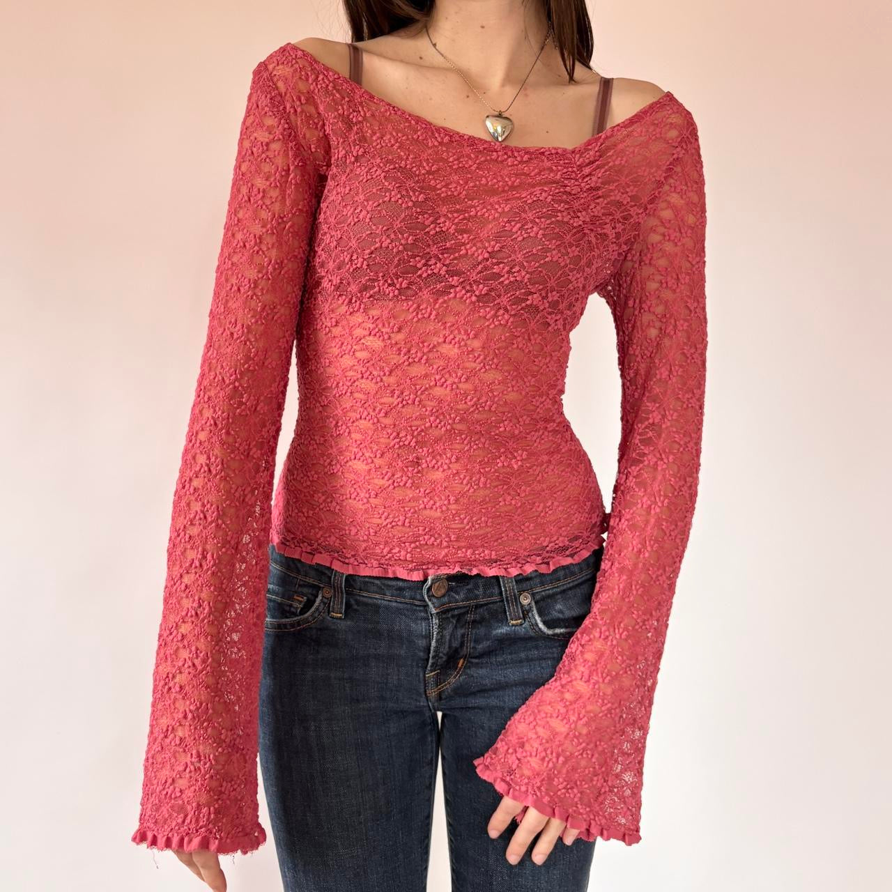 Lacy Bell Sleeve Top (M/L)