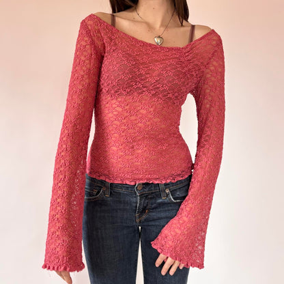 Lacy Bell Sleeve Top (M/L)