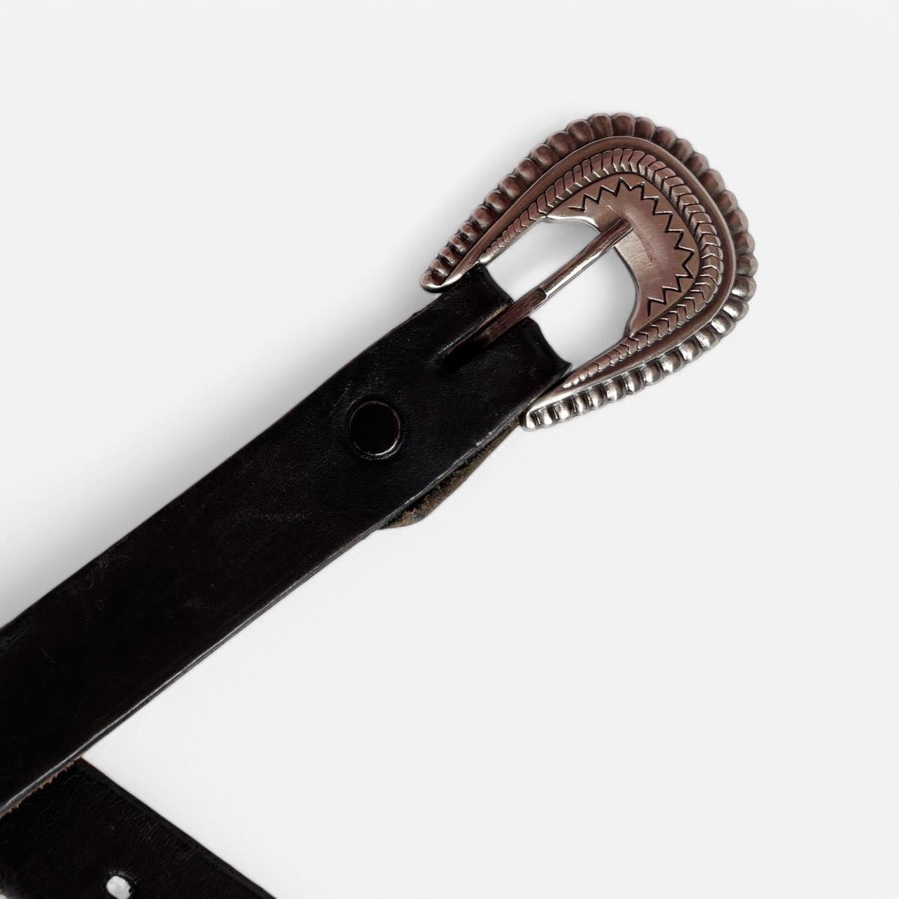 Vintage Western Leather Belt (XS/S)