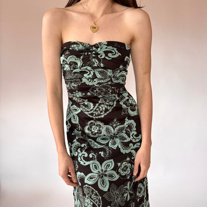 Y2K Mesh Strapless Dress (S)