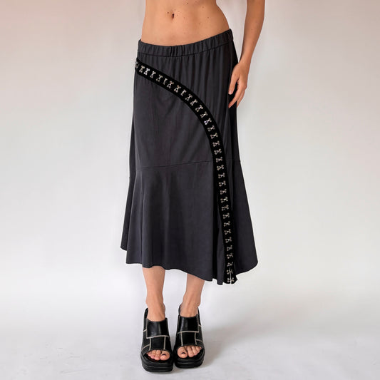 90s Hook & Eye Midi Skirt (M/L)