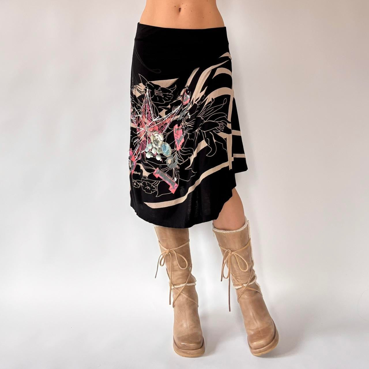 Desigual Graphic Midi Skirt (S/M)
