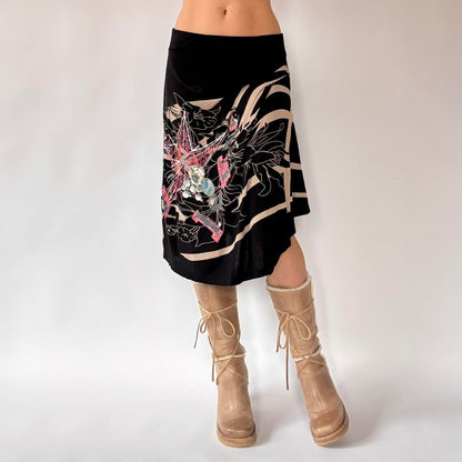 Desigual Graphic Midi Skirt (S/M)