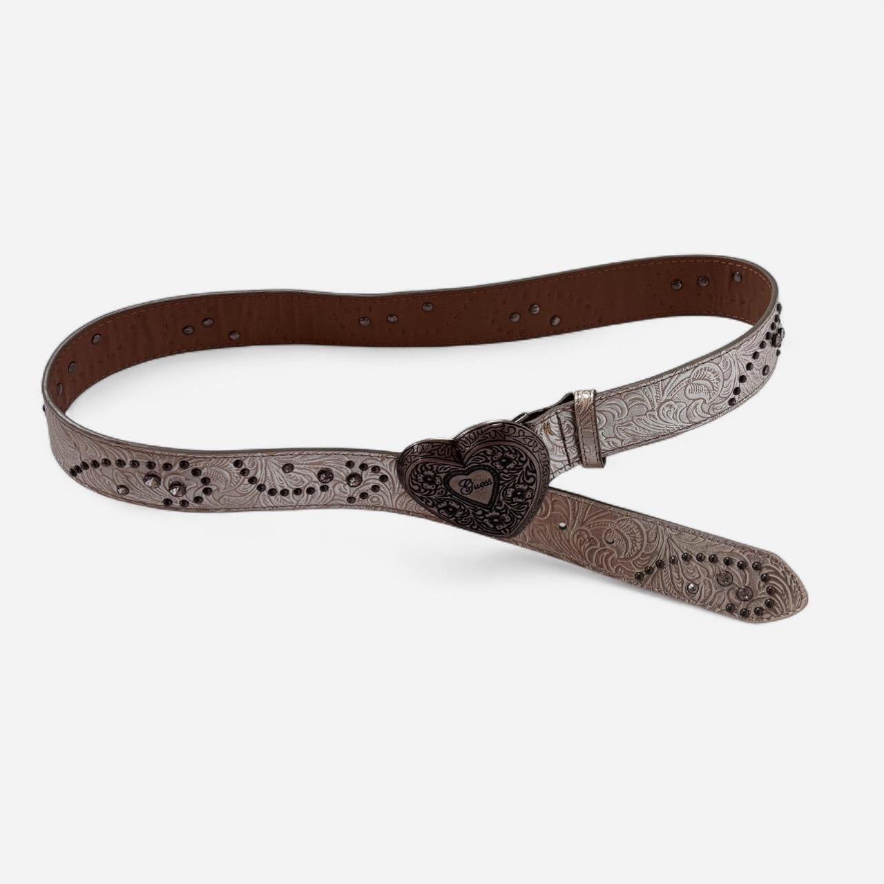 Y2K Guess Studded Silver Belt