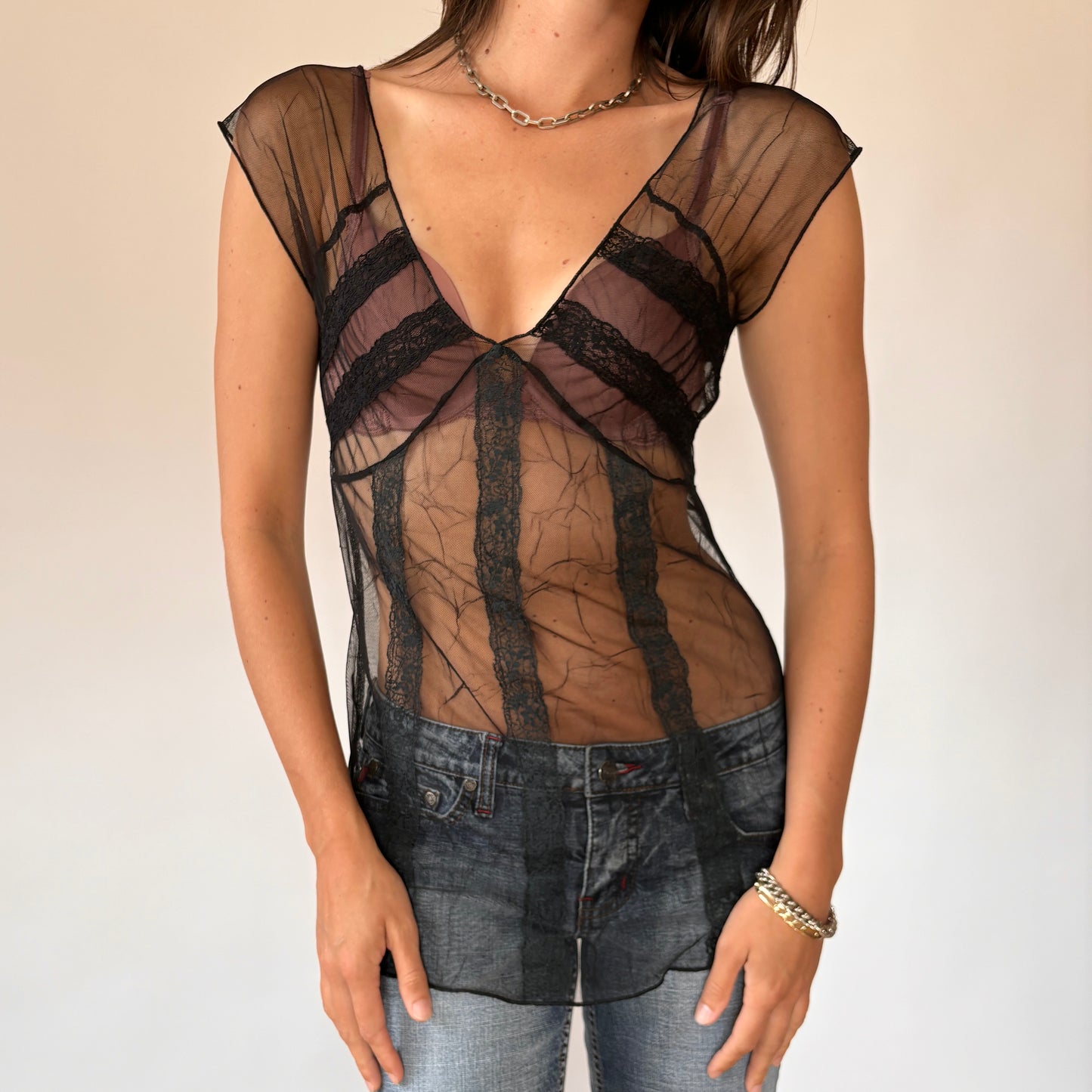 90s Sheer Mesh Top (S)