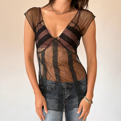 90s Sheer Mesh Top (S)