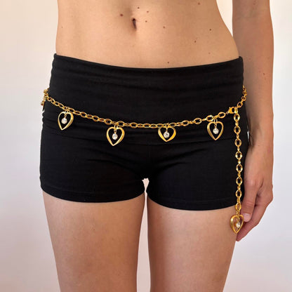 Vintage Gold Hearts Chain Belt