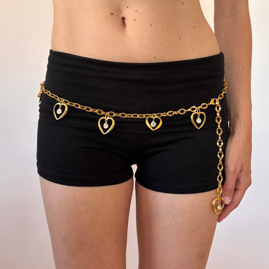 Vintage Gold Hearts Chain Belt