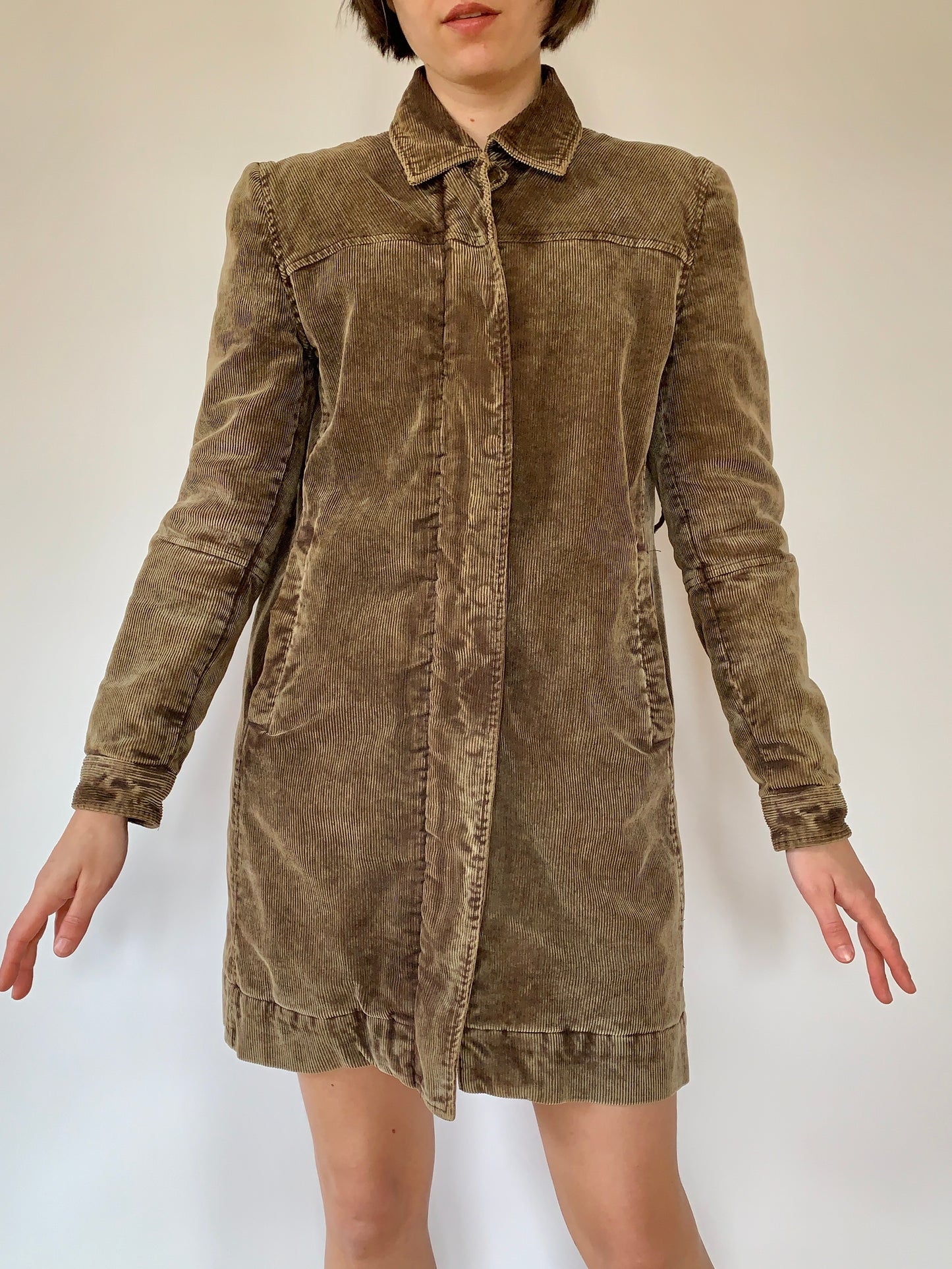 Vintage Corduroy Trench - Small
