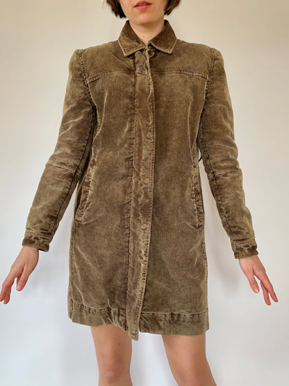 Vintage Corduroy Trench - Small