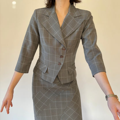 90s Two-Piece Skirt Suit (S)