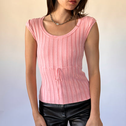 Y2K Babydoll Knit Top (S)