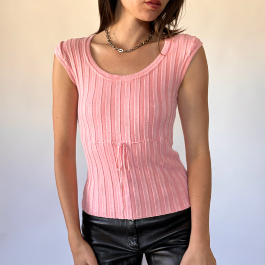 Y2K Babydoll Knit Top (S)