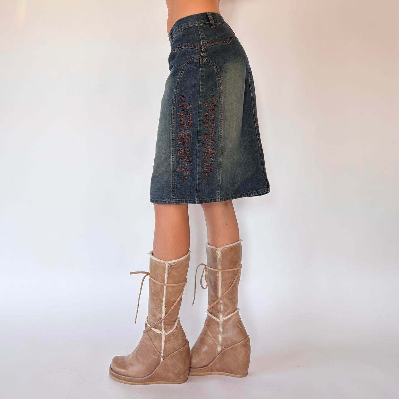 Y2K Mary-Kate & Ashley Denim Skirt (XS/S)