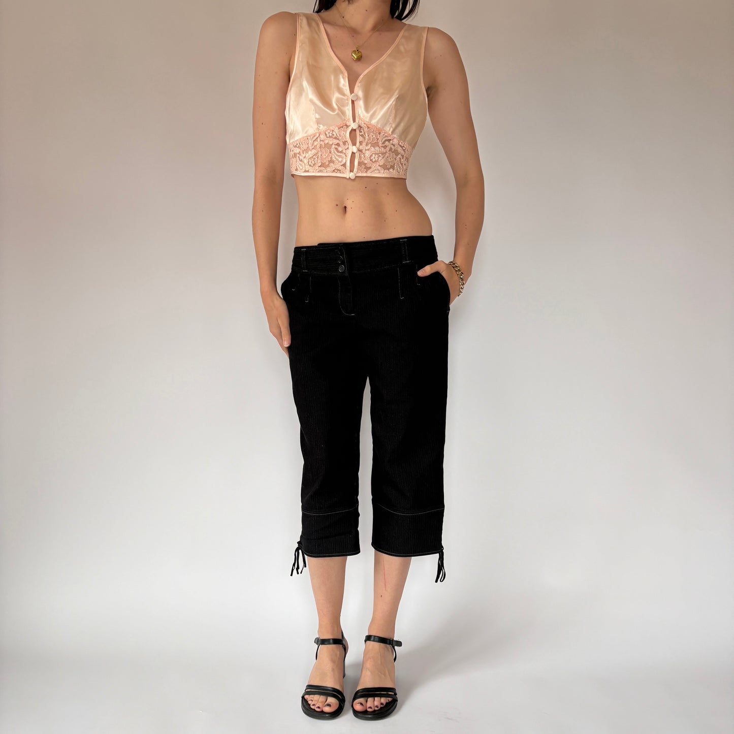 2000s Noir Capris (S)