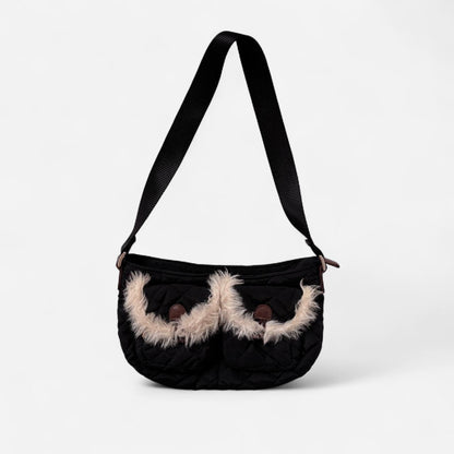 Y2K Furry Quilted Shoulder Bag