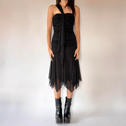 Y2K Noir Drop Waist Dress (M)