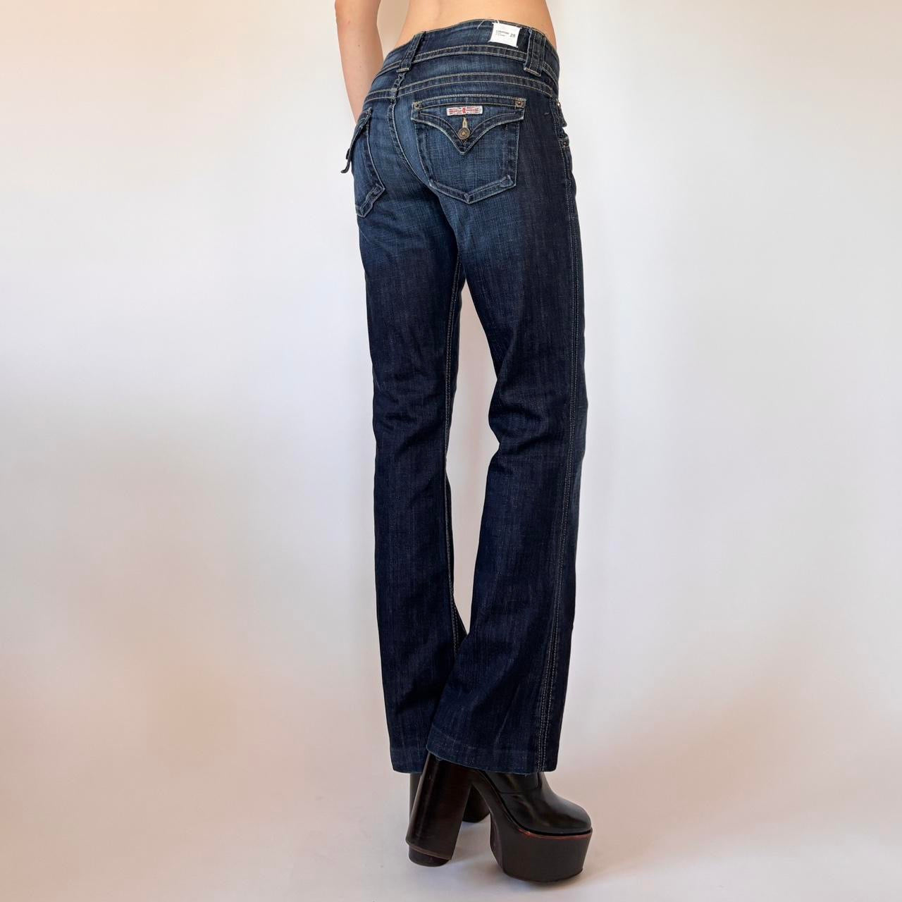 2000s Low Rise Dark Wash Jeans (S)