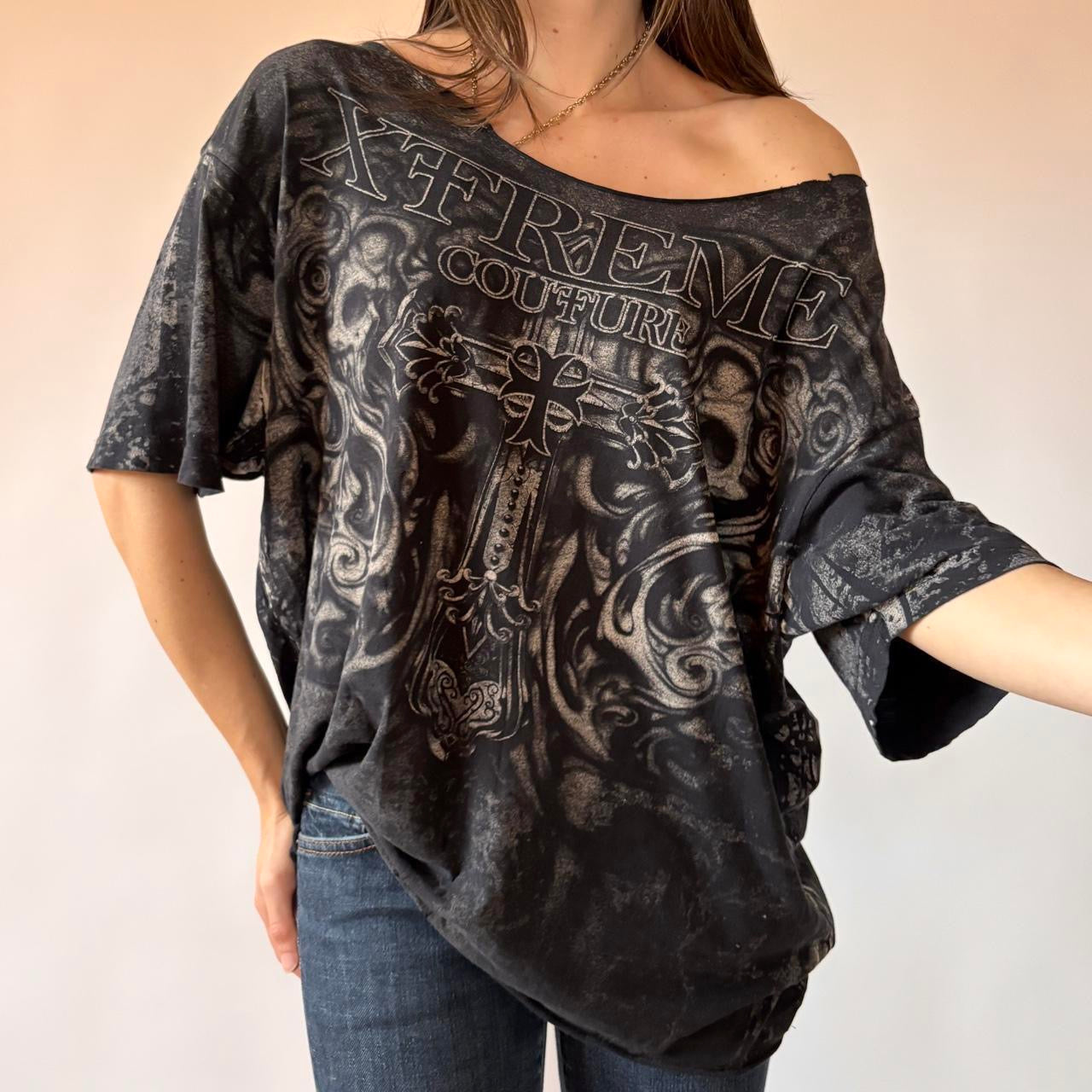 Y2K Xtreme Couture Thrashed T-Shirt (XL-2X)