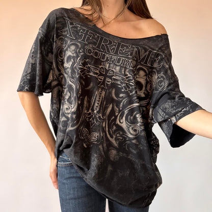 Y2K Xtreme Couture Thrashed T-Shirt (XL-2X)