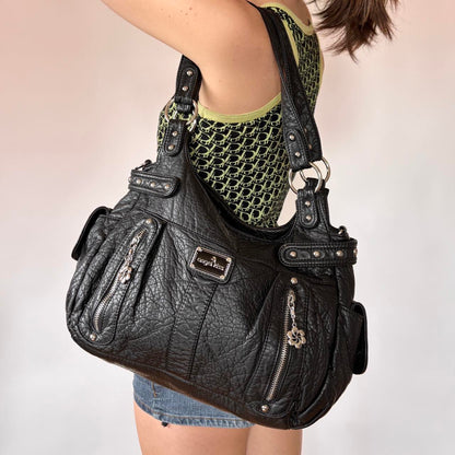 Y2K Vegan Leather Shoulder Bag