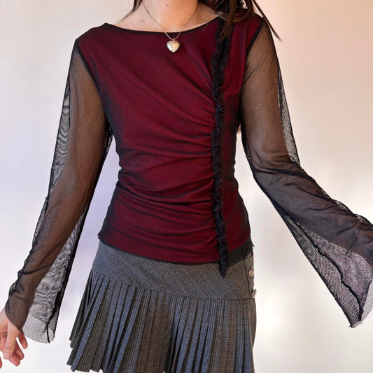 90s Layered Mesh Top (L)