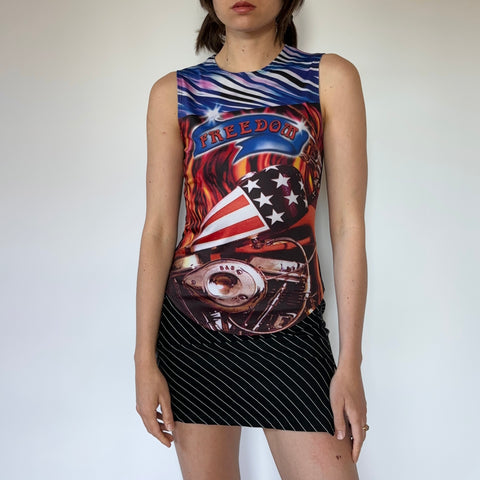 90s Americana Biker Tank (S)