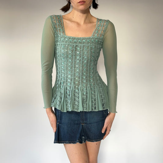 Y2K Fairy Mesh Blouse (S)