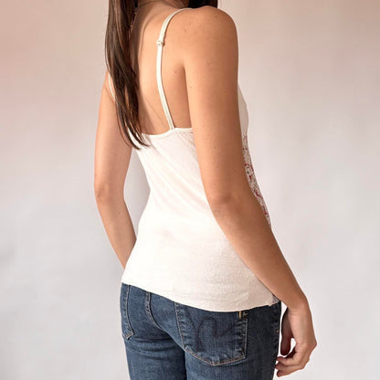 Italian Y2K Floral Cami Tank Top (S)