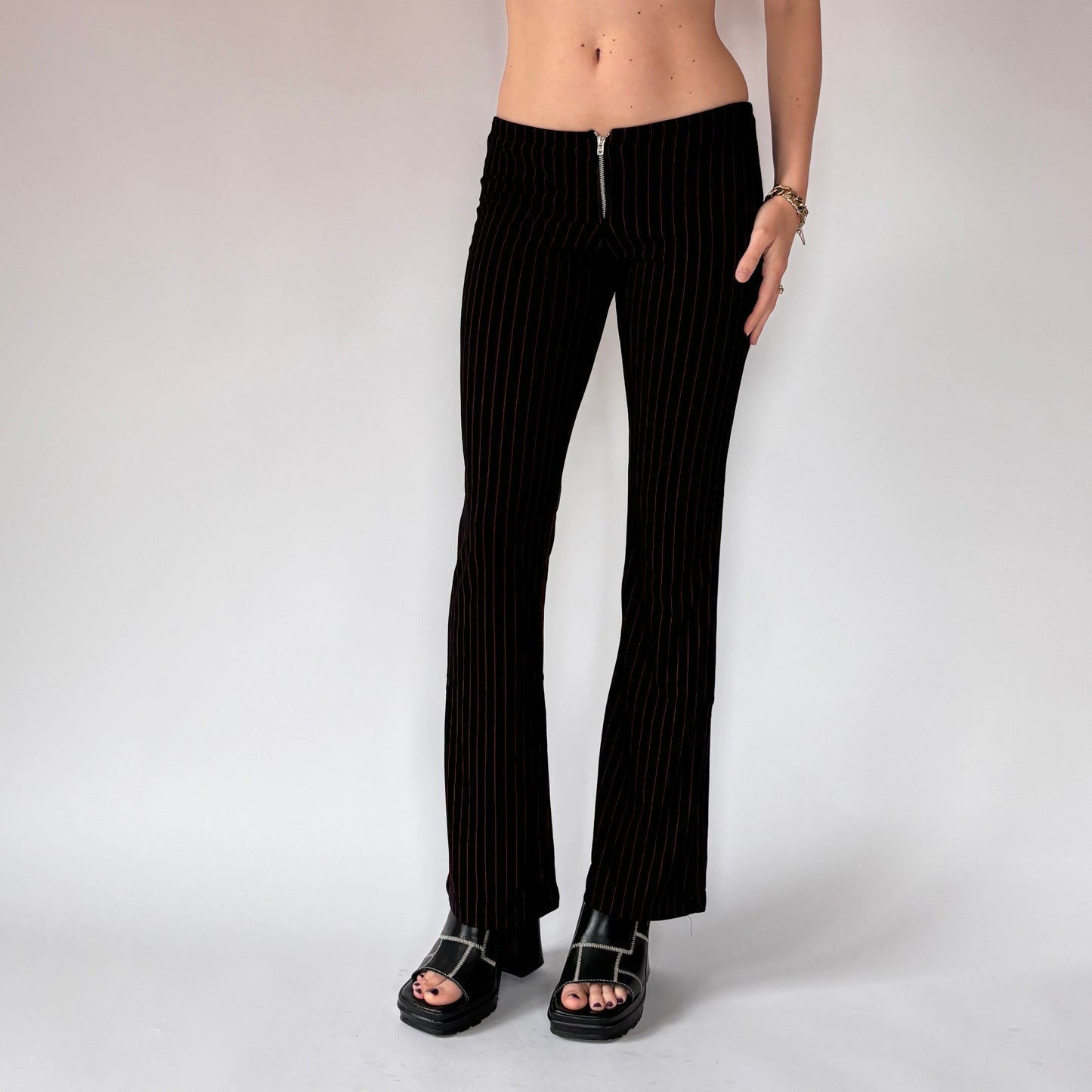 Y2K Pinstripe Flares (XS/S)