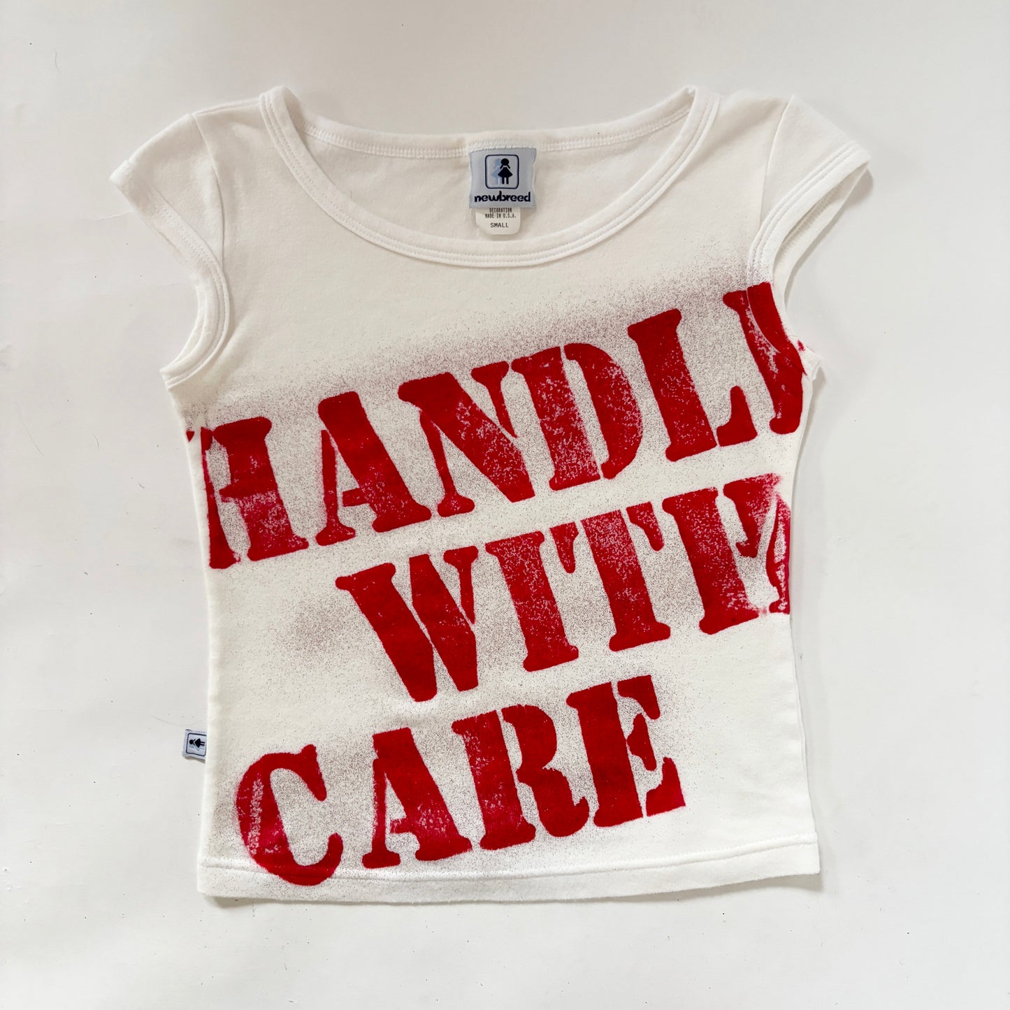 90s Handle With Care Baby Tee (XXS/XS)