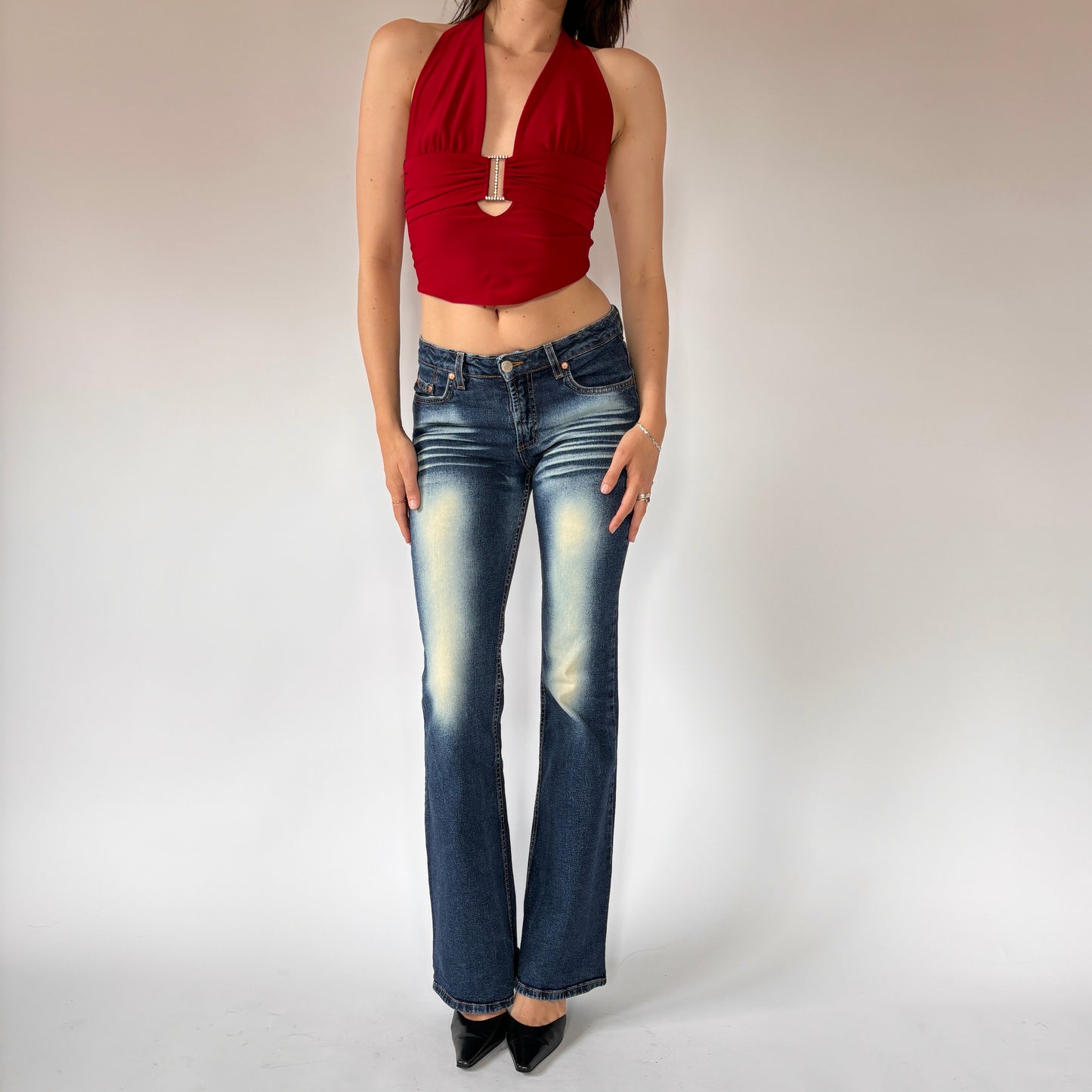 Y2K Airbrush Jeans (XS)