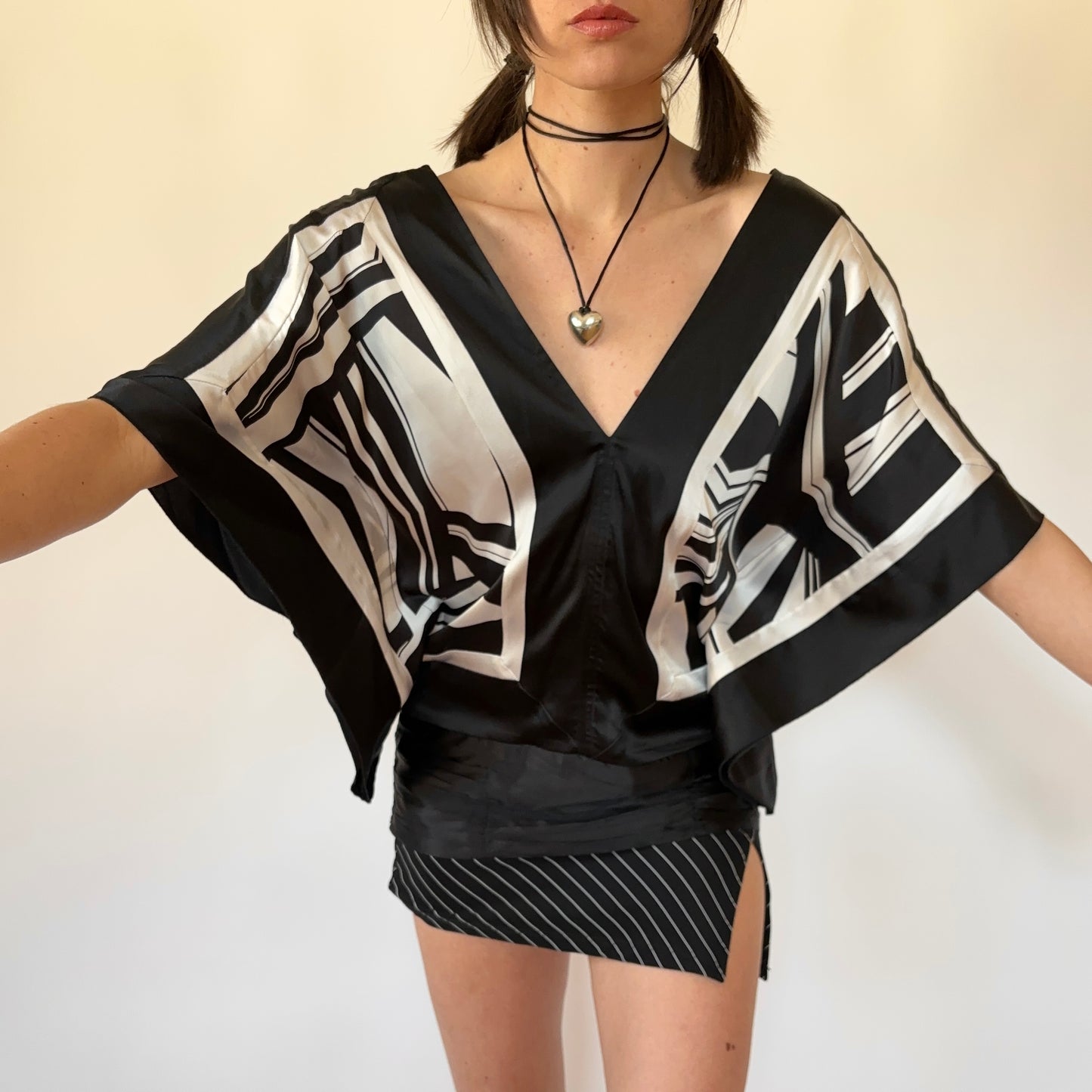 Bebe Silk Y2K Blouse (S)